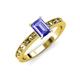 3 - Niah Classic 7x5 mm Emerald Shape Tanzanite Solitaire Engagement Ring 