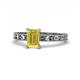 1 - Niah Classic 7x5 mm Emerald Shape Yellow Sapphire Solitaire Engagement Ring 