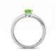 4 - Niah Classic 7x5 mm Emerald Shape Peridot Solitaire Engagement Ring 