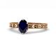 1 - Niah Classic 7x5 mm Oval Shape Blue Sapphire Solitaire Engagement Ring 