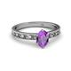 2 - Niah Classic 7x5 mm Oval Shape Amethyst Solitaire Engagement Ring 