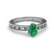 2 - Niah Classic 7x5 mm Oval Shape Emerald Solitaire Engagement Ring 