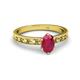 2 - Niah Classic 7x5 mm Oval Shape Ruby Solitaire Engagement Ring 
