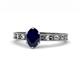 1 - Niah Classic 7x5 mm Oval Shape Blue Sapphire Solitaire Engagement Ring 