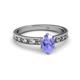2 - Niah Classic 7x5 mm Oval Shape Tanzanite Solitaire Engagement Ring 