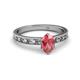 2 - Niah Classic 7x5 mm Oval Shape Pink Tourmaline Solitaire Engagement Ring 