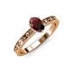3 - Niah Classic 7x5 mm Oval Shape Red Garnet Solitaire Engagement Ring 