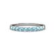 3 - Clara 2.70 mm Aquamarine 10 Stone Wedding Band 