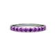 3 - Clara 2.70 mm Amethyst 10 Stone Wedding Band 