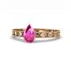 1 - Niah Classic 7x5 mm Pear Shape Pink Sapphire Solitaire Engagement Ring 