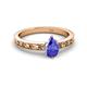 2 - Niah Classic 7x5 mm Pear Shape Tanzanite Solitaire Engagement Ring 