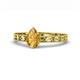 1 - Niah Classic 7x5 mm Pear Shape Citrine Solitaire Engagement Ring 