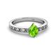 2 - Niah Classic 7x5 mm Pear Shape Peridot Solitaire Engagement Ring 