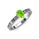 3 - Niah Classic 7x5 mm Pear Shape Peridot Solitaire Engagement Ring 