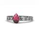 1 - Niah Classic 7x5 mm Pear Shape Rhodolite Garnet Solitaire Engagement Ring 