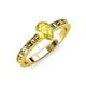 3 - Niah Classic 7x5 mm Pear Shape Yellow Sapphire Solitaire Engagement Ring 