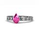 1 - Niah Classic 7x5 mm Pear Shape Pink Sapphire Solitaire Engagement Ring 