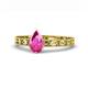 1 - Niah Classic 7x5 mm Pear Shape Pink Sapphire Solitaire Engagement Ring 