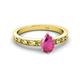 2 - Niah Classic 7x5 mm Pear Shape Pink Sapphire Solitaire Engagement Ring 