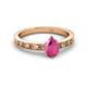 2 - Niah Classic 7x5 mm Pear Shape Pink Sapphire Solitaire Engagement Ring 