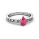 2 - Niah Classic 7x5 mm Pear Shape Pink Tourmaline Solitaire Engagement Ring 