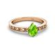 2 - Niah Classic 7x5 mm Pear Shape Peridot Solitaire Engagement Ring 