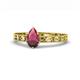 1 - Niah Classic 7x5 mm Pear Shape Rhodolite Garnet Solitaire Engagement Ring 