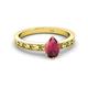 2 - Niah Classic 7x5 mm Pear Shape Rhodolite Garnet Solitaire Engagement Ring 