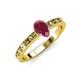 3 - Niah Classic 7x5 mm Pear Shape Rhodolite Garnet Solitaire Engagement Ring 