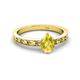 2 - Niah Classic 7x5 mm Pear Shape Yellow Sapphire Solitaire Engagement Ring 