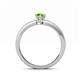 4 - Niah Classic 7x5 mm Pear Shape Peridot Solitaire Engagement Ring 