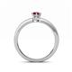 4 - Niah Classic 7x5 mm Pear Shape Rhodolite Garnet Solitaire Engagement Ring 