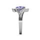 5 - Eleni Tanzanite with Side Diamonds Bypass Ring 