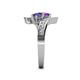 5 - Eleni Amethyst and Iolite with Side Diamonds Bypass Ring 
