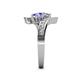 5 - Eleni Diamond and Tanzanite with Side Diamonds Bypass Ring 