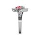 5 - Eleni Diamond and Pink Tourmaline with Side Diamonds Bypass Ring 