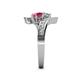 5 - Eleni Diamond and Rhodolite Garnet with Side Diamonds Bypass Ring 