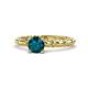 1 - Viona Signature London Blue Topaz Solitaire Engagement Ring 