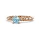 1 - Viona Signature Aquamarine Solitaire Engagement Ring 