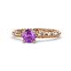 1 - Viona Signature Amethyst Solitaire Engagement Ring 