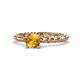 1 - Viona Signature Citrine Solitaire Engagement Ring 