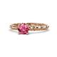1 - Viona Signature Pink Tourmaline Solitaire Engagement Ring 