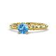 1 - Viona Signature Blue Topaz Solitaire Engagement Ring 