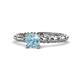 1 - Viona Signature Aquamarine Solitaire Engagement Ring 