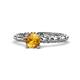 1 - Viona Signature Citrine Solitaire Engagement Ring 