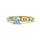 1 - Viona Signature Aquamarine Solitaire Engagement Ring 
