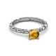 3 - Viona Signature Citrine Solitaire Engagement Ring 