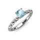 4 - Viona Signature Aquamarine Solitaire Engagement Ring 