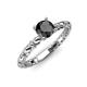 4 - Viona Signature Black Diamond Solitaire Engagement Ring 