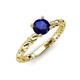 4 - Viona Signature Blue Sapphire Solitaire Engagement Ring 